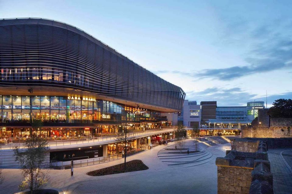 Decorative. A picture of Westquay Shopping Centre in Southampton, England.